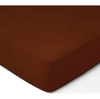 Prostěradlo DekorTextil Jersey napínací prostěradlo tmavě hnědá ROZMĚR: (š/d/v) 200 x 220 x 20 cm