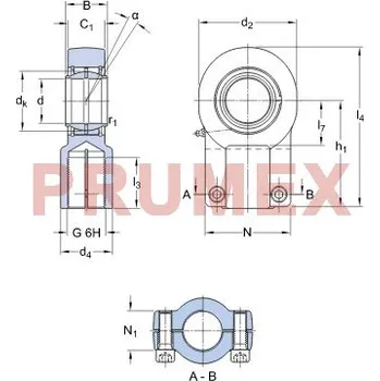 SKF SIQG 63 ES kloubová hlavice