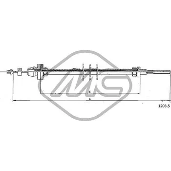 Lanko parkovací brzdy Lanko plynu, , 4365648, Metalcaucho, 81441