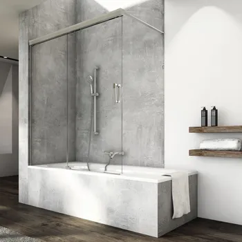 Vanová zástěna Ronal Bathrooms (Sanswiss) Vanová zástěna Ronal Cadura, pevný díl vlevo 1400 x 1600 mm, aluchrom/sklo čiré