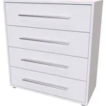 Nábytek Mikulík Komoda ELITE XL - bílý lesk, antracit, aj. ROZMĚR: (š/v/h) 80 x 86 x 36 cm