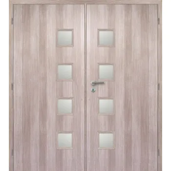 Interiérové dveře Interiérové dveře folie DOORNITE 145 cm GIGA sklo dvoukřídlé