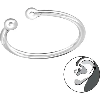 Náušnice Stříbrná záušnice hladká 10 mm Ag 925/1000