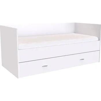 Postel Nábytek Mikulík Zvýšené lůžko DUO s úlož. prostorem se 3 zvýšenými čely /vč.roštu/ - bílý lesk, antracit, aj.