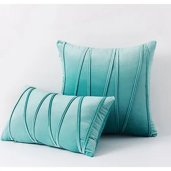 Povlak na polštářek Útulný sametový povlak na polštář 50 x 50 cm Barva: tyrkysová (watergreen)