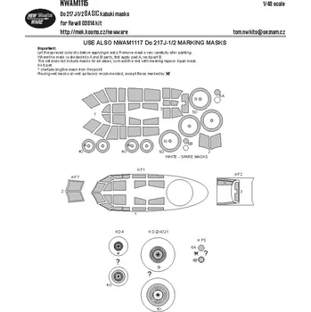 Plastikový model New Ware 1/48 Mask Do 217J-1/2 BASIC (REV 03814)