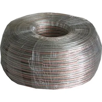 Síťový kabel Dvojlinka 2x2mm2 CU, 14AWG, průhledná, balení 100m