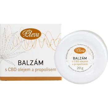 Bylinná léčivá mast Pleva Balzám s CBD olejem a propolisem 20 g