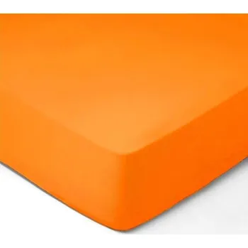 Prostěradlo DekorTextil Jersey napínací prostěradlo oranžová ROZMĚR: (š/d/v) 200 x 220 x 20 cm