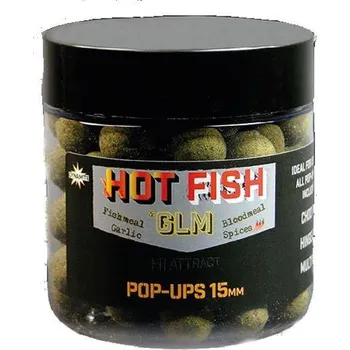 Dynamite Baits boilies Pop-Ups Hot Fish &amp; GLM 15mm