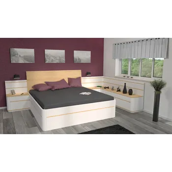 Postel LB BOHEMIA, s.r.o. Manželská postel Bohemia (čelo dřevodekor) ROZMĚR: 180 x 200 cm (TYP 208)