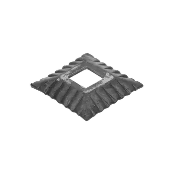 Zábradlí DOPRODEJ! Patka 80 x 80 x 16 mm, tloušťka 4 mm, otvor 26 x 26 mm