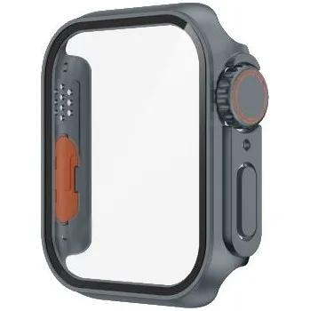 Pouzdro na mobilní telefon Pouzdro ve stylu Watch Ultra s tvrzeným sklem pro Apple Watch 40mm - šedé