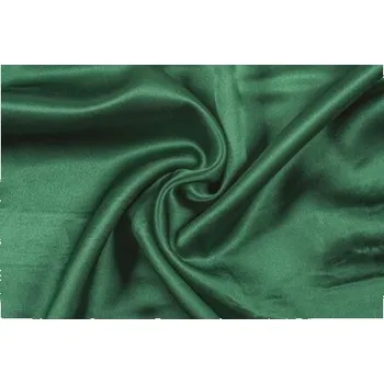 Těžký hedvábný satén, tmavě zelený, sartor.cz