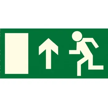 Únikové schodiště nahoru-plastová fotoluminiscenční tabulka