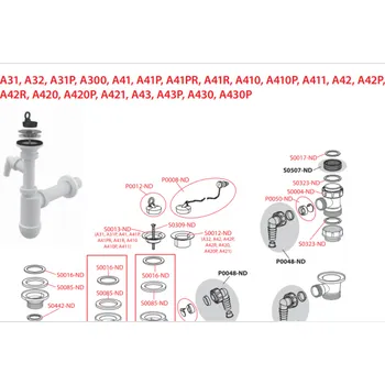 ALCAPLAST ND ALCAPLAST Těsnění 60×50×6 (umyvadlové sifony) ALC-S0015-ND