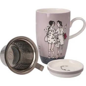 Goebel Gobel Šálek na čaj s víčkem a sítkem Nejlepší kamarádky