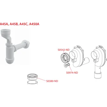 ALCAPLAST ND ALCAPLAST Těsnění kuželové bílé ALC-S0336-ND