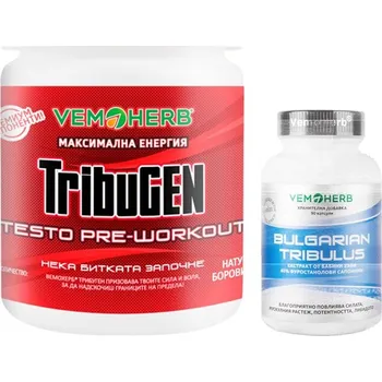 Anabolizér VemoHerb TribuGEN 300g + Tribulus Terrestris 90 kapslí