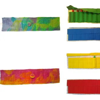 Penál Filcovaný penál na 12 pastelek - žlutý