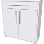 Nábytek Mikulík Komoda ELITE S - bílý lesk, antracit, aj. ROZMĚR: (š/v/h) 80 x 86 x 43 cm