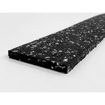 Černo-šedá gumová soklová podlahová lišta FLOMA SF1100 IceFlo - 200 x 7 cm a tloušťka 0,8 cm