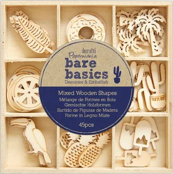 WEST DESIGN Tropické motivy - dřevěné dekorace (45ks)