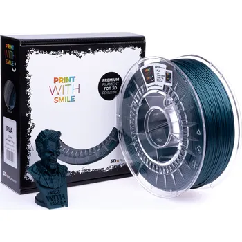 Filament Print with smile PLA - metalic green, 1,75 mm, 1 kg