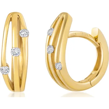 Náušnice SOFIA zlaté náušnice kruhy se zirkony SJ234366.400