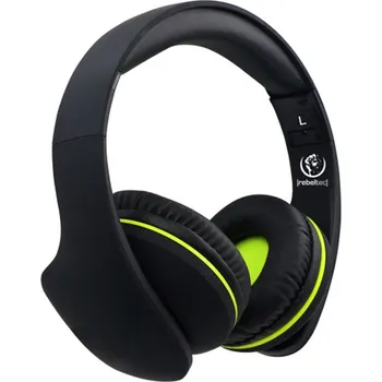 Sluchátka Bezdrátová Bluetooth sluchátka REBELTEC Viral - rádio + AUX - černá / zelená