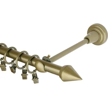 Garnýž kovová 440 cm jednořadá 16 hrot zlatá antik