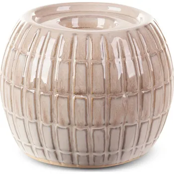 Svícen DEKORAČNÍ SVÍTNÍK EDNA (01) 13X13X11 CM KRÉMOVÝ