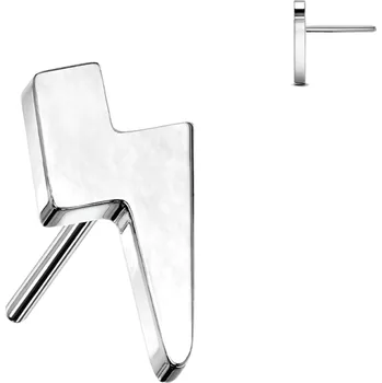 Piercing Atreya Titanová koncovka - bezzávitový blesk Barva: Stříbrná