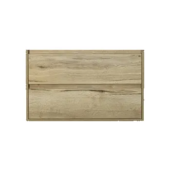 Koupelnový nábytek Koupelnový nábytkový set Porto 90 cm s keramickým umyvadlem a zrcadlem s LED osvětlením dub přírodní