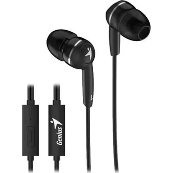 Sluchátka Genius HS-M320 černý, Headset, drátový, do uší, mikrofon, 3,5mm jack 4 pin, černý
