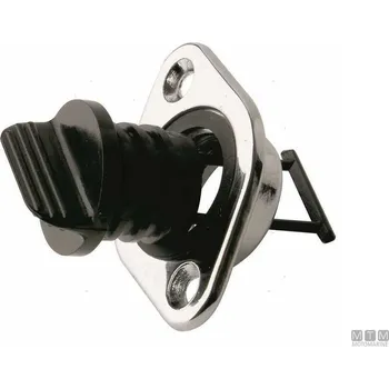 Oválná vypouštěcí zátka s pochromovaným mosazným tělem