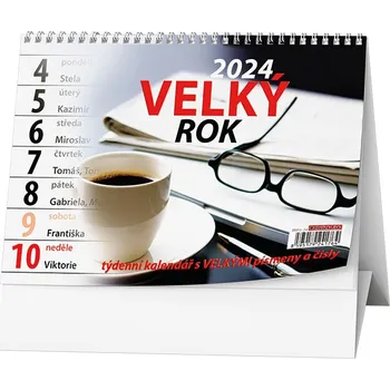 Baloušek Tisk Stolní kalendář Velký rok 2024 Kalendář Baloušek Tisk Stolní kalendář Velký rok 2024