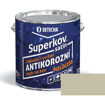 barva na kov Detecha SUPERKOV SATIN 5kg šedý (oblázkový) RAL 7032