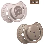 LOVI Dudlík silikonový dynamický HEY 3-6m (2ks) - holka