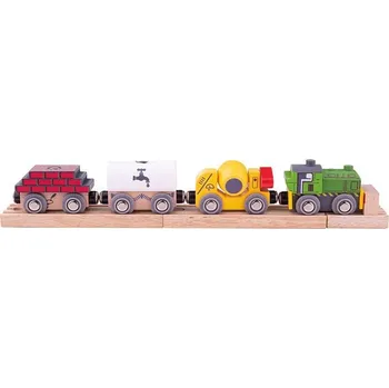 Vláček a vláčkodráha Bigjigs Rail Dřevěný stavební vlak