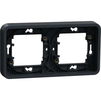 MUR34101 Rámeček dvojnásobný pro zapuštěnou montáž, IP55, horizontální, antracit, Schneider