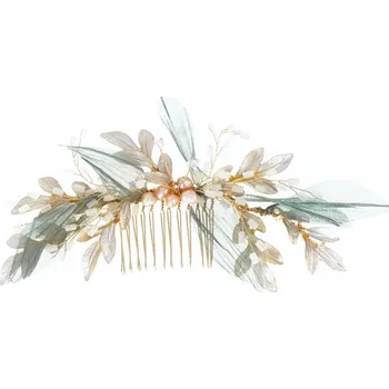 Ozdoba do vlasů B-TOP Hřeben do vlasů GREEN LEAVES
