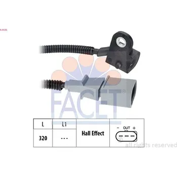 Čidlo automobilu Snímač, poloha vačkového hřídele FACET 9.0535
