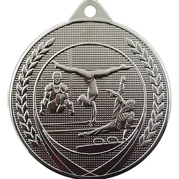 Medaile gymnastika 50 mm Barva: stříbrná