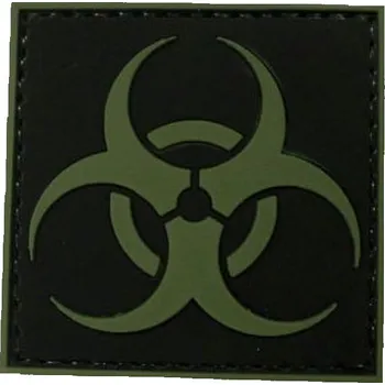 Nášivka PVC nášivka Biohazard, zelená