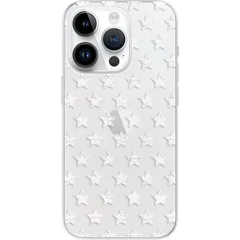 Odolné silikonové pouzdro iSaprio - Stars Pattern - white - iPhone 15 Pro