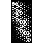 Designová kovová výplň, laserem vypálený vzor 1394, rozměr 1000x2000x2,5 mm, bez povrchové úpravy, perforace 29%