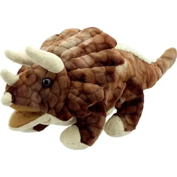 maňásek Maňásek na ruku - Malý triceratops - hnědý (Baby Dinos 35 cm)