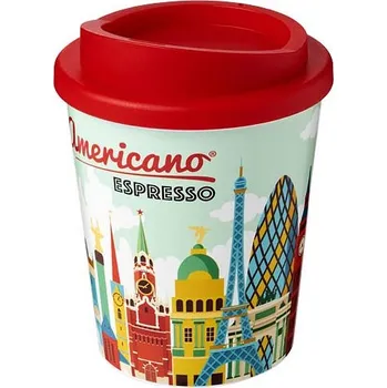 Termohrnek Termo hrnek Brite-Americano® espresso 250 ml, transparentní červená