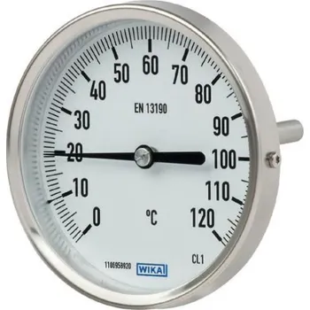 Ventil WIKA - Ursula Wiegand Ges.m.b.H. teploměr A52.100/4 0/60°C, l1=100x6mm, posuvné šroubení G1/2" , tř.1%,